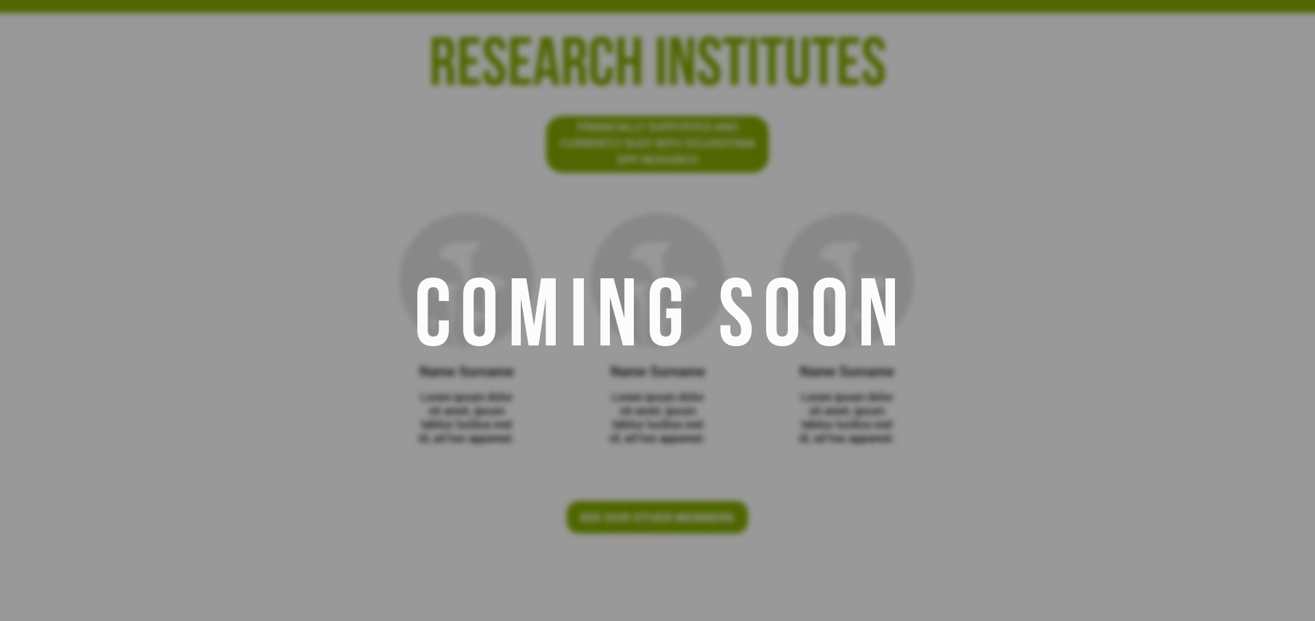 Research Institutes - Coming Soon